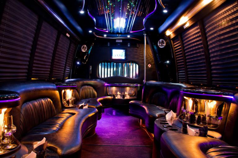22 Passenger Party Bus Interior
