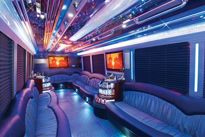 20 Passenger Party Bus interior